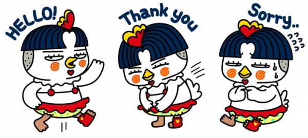 삼양식품 불닭 캐릭터 ‘호치’, 라인 메신저용 이모티콘으로 만난다