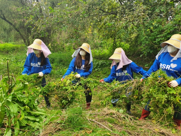 bhc치킨 ‘해바라기 봉사단’, 생태공원 환경정화 봉사활동 펼쳐