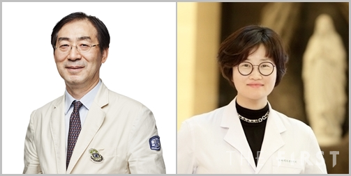왼쪽부터 서울성모병원 류마티스내과 박성환 교수, 의과대학 의생명과학교실 조미라 교수.