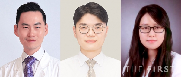 왼쪽부터 김성민, 권영남 교수, 김보람 연구원