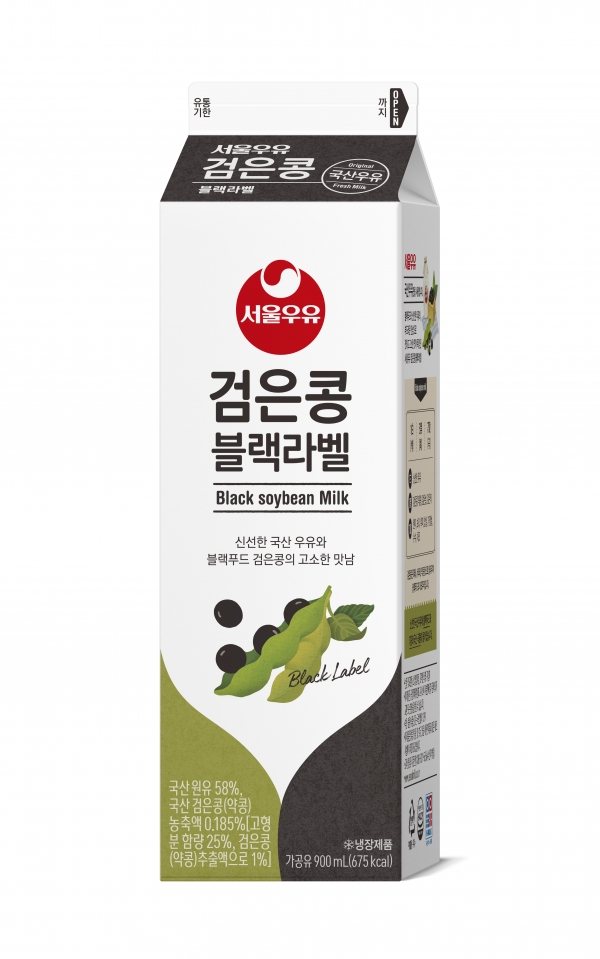 서울우유협동조합, ‘검은콩 블랙라벨’ 900㎖ 신제품 선봬