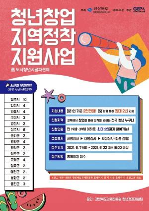 경상북도경제진흥원, 지역 활성화를 위한 청년창업 지역정착 지원사업 모집